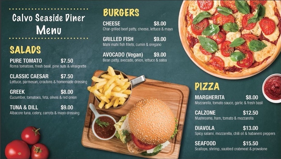 Restaurant menu